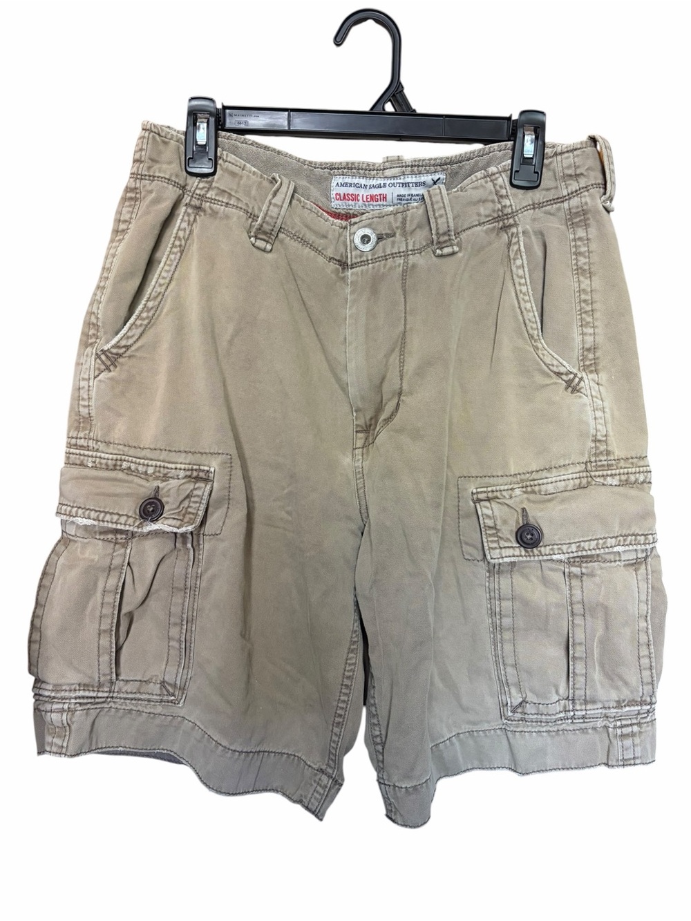 American Eagle Outfitters Men's Cargo Shorts - Dark Khaki
